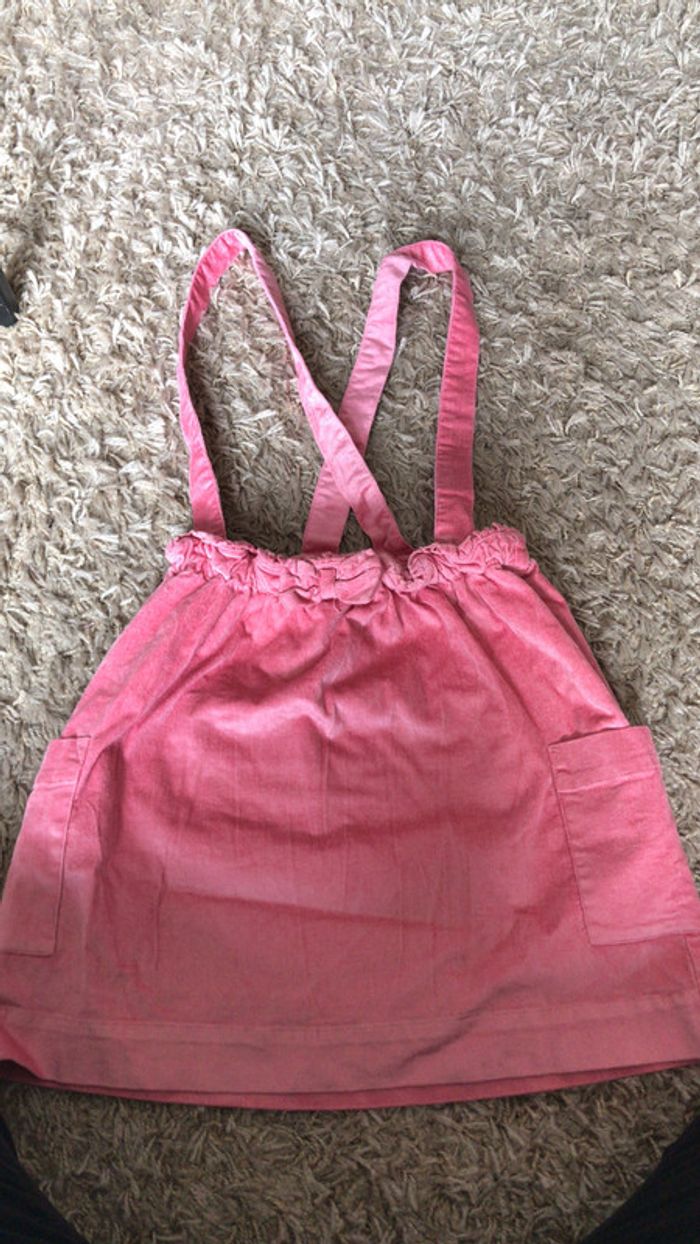 Robe à bretelle rose velour