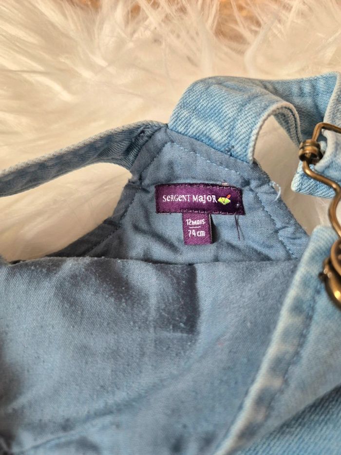 💙 Jolie robe salopette en jeans Sergent Major 12 mois - photo numéro 3