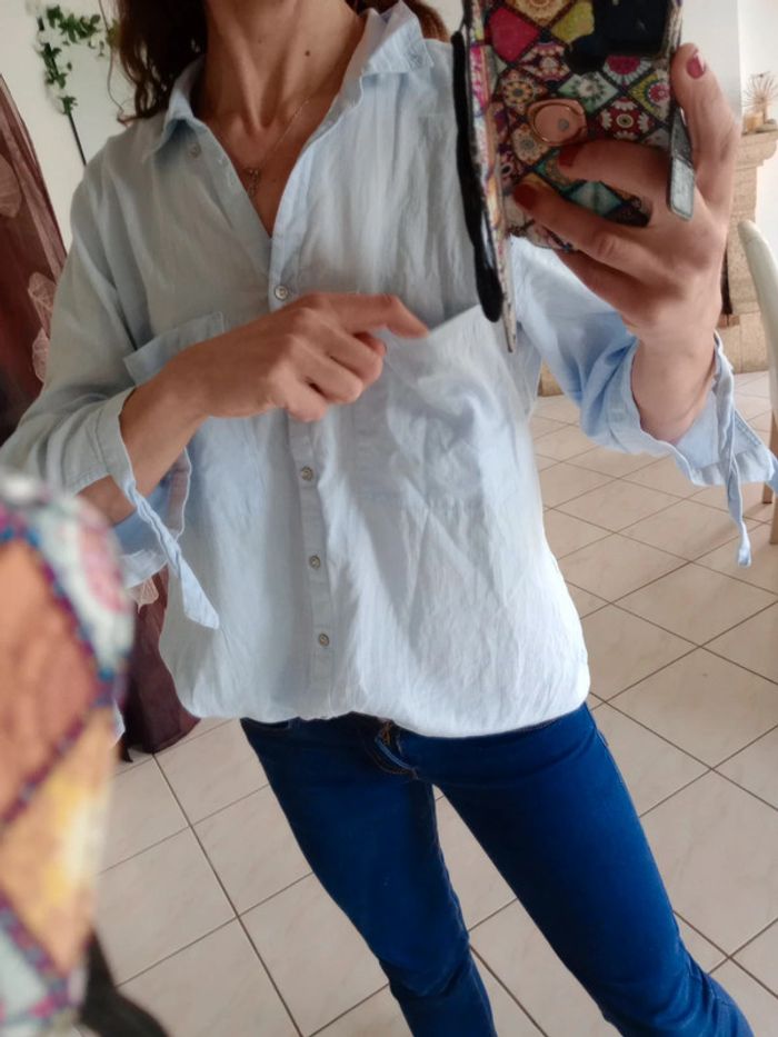 Chemise femme 44 bleu clair c81 - photo numéro 5