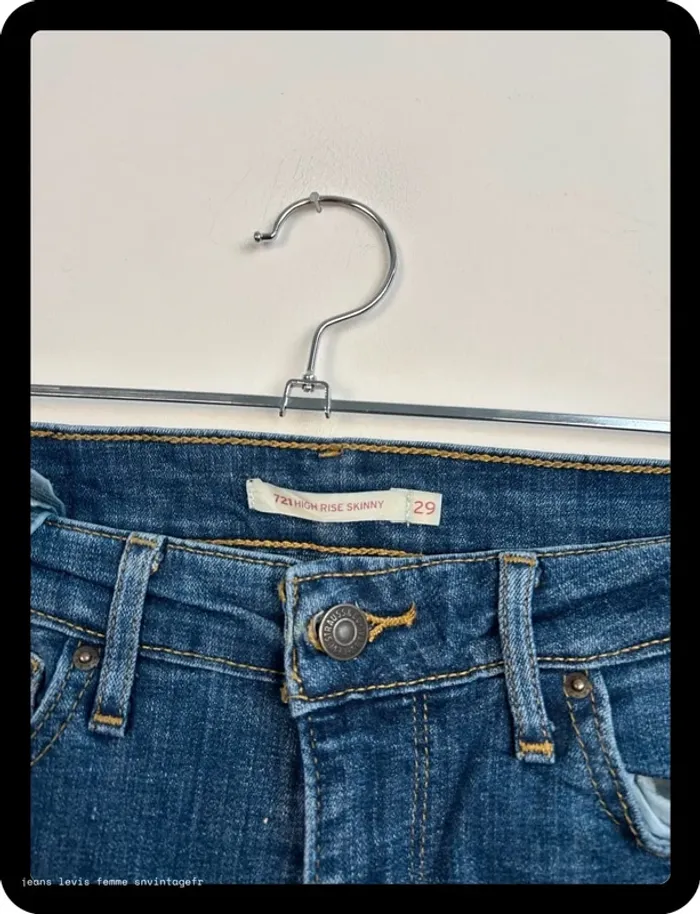 Jean Levi's Femme 721 High Rise Skinny Marine | Taille W29 L30 FR38 | BP143 - photo numéro 3