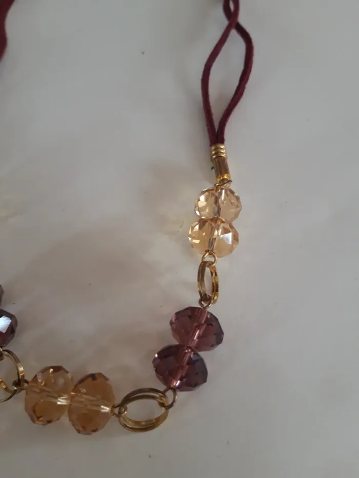 Collier fantaisie ambré - photo numéro 2