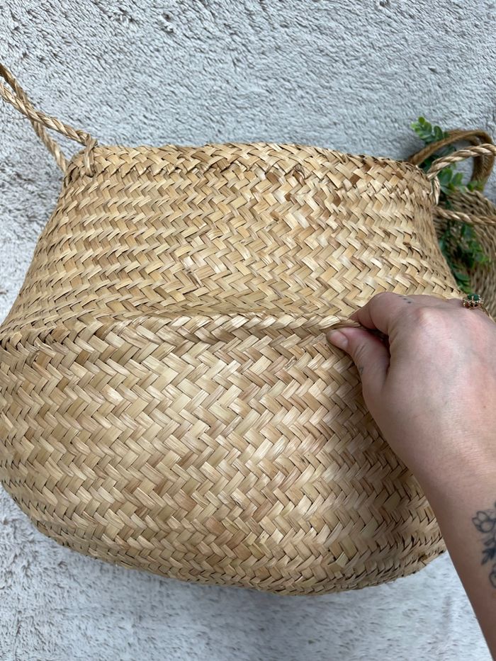 Grand panier de rangement en roseau - Atmosphera - photo numéro 6