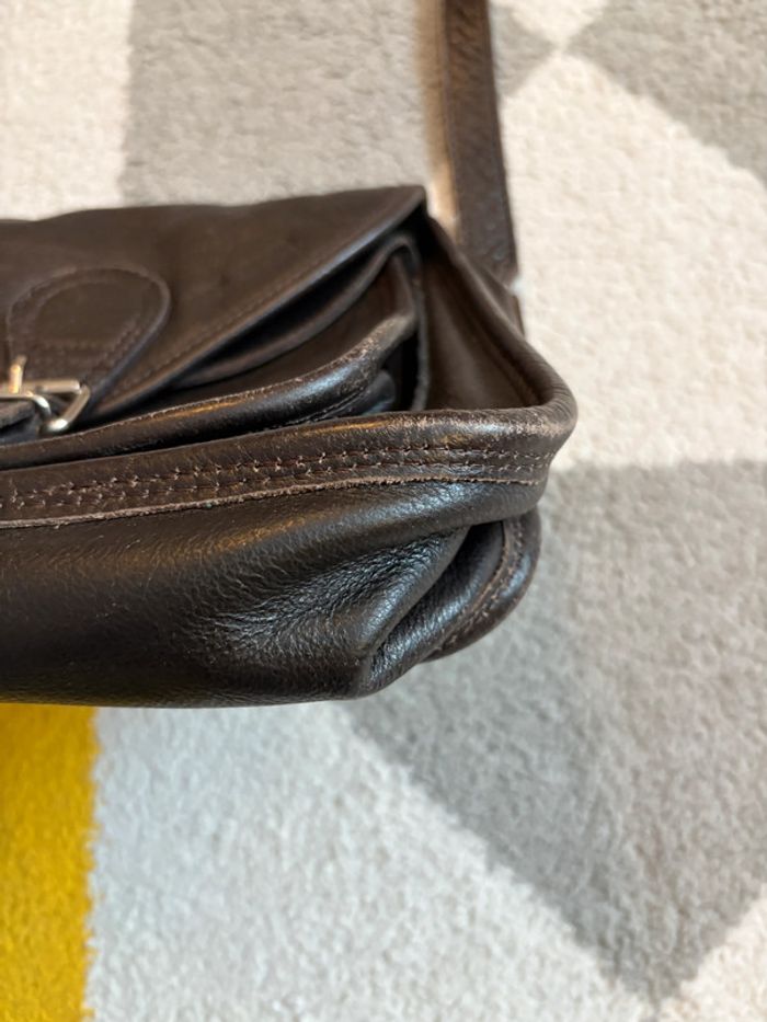 Sac à bandoulière en cuir noir Paul Marius - photo numéro 7