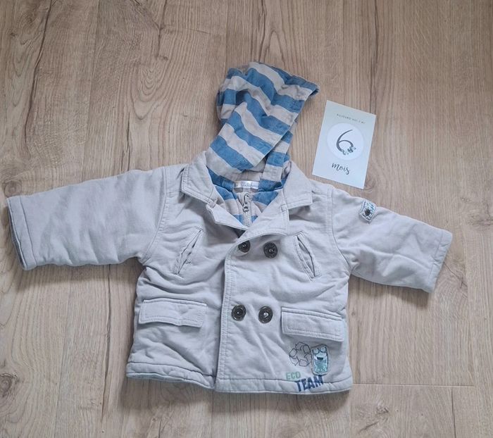Manteau doublé 6mois TBE Kiabi