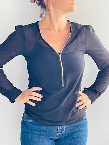 Blouse semi transparente femme n