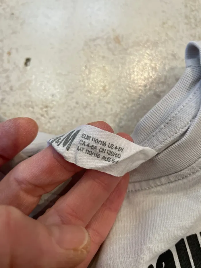 Teeshirt manches longues Dinosaure 110/116cm H&M - photo numéro 3