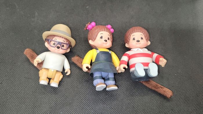 Lot de 3 figurines Monchichi articulés