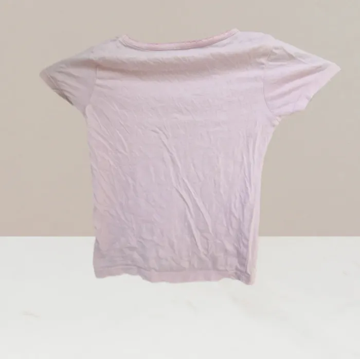 T-shirt uni rose - Taille 4 ans - photo numéro 3