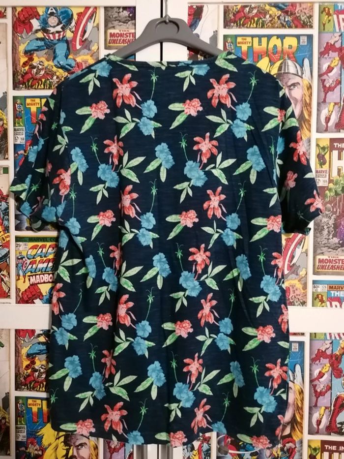 Tee-shirt Bellfied motfi fleurs homme taille L - photo numéro 2