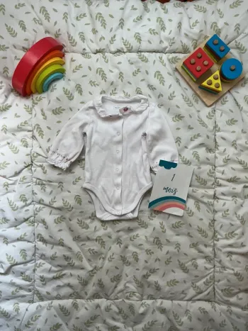 body chemise manches longues blanc 1 mois sergent major ouverture devant