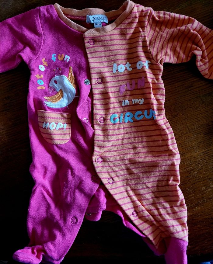 Lot 1 mois fille pyjama body