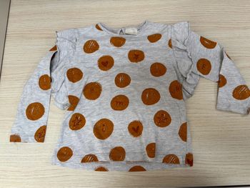 T-shirt manches longues gris Zara taille 2-3 ans