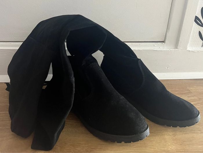 Cuissardes suedine noires 👢 - photo numéro 5
