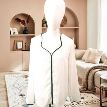 Blouse manche longue 🌸 blanc 🌸 idéal pour les fêtes