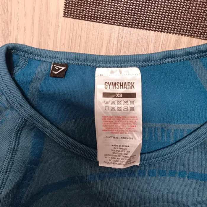 Hauts gymshark femme bleu xs teeshirt manches longues - photo numéro 6