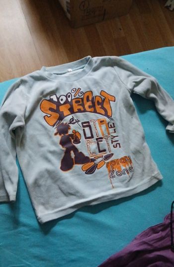 Sweat gris garcon spray zone 3 ans