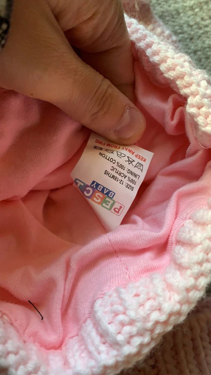 Lot bonnet fille rose 6 mois à 2 ans idée cadeau - photo numéro 8