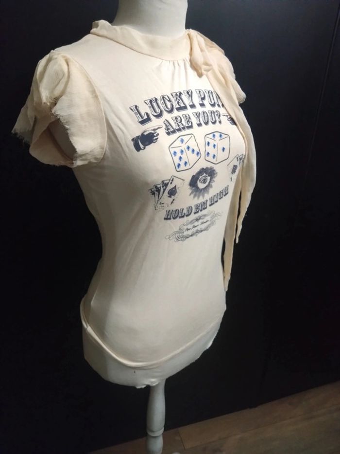 T shirt stylé rétro neuf pepe jeans t 36 38 - photo numéro 2