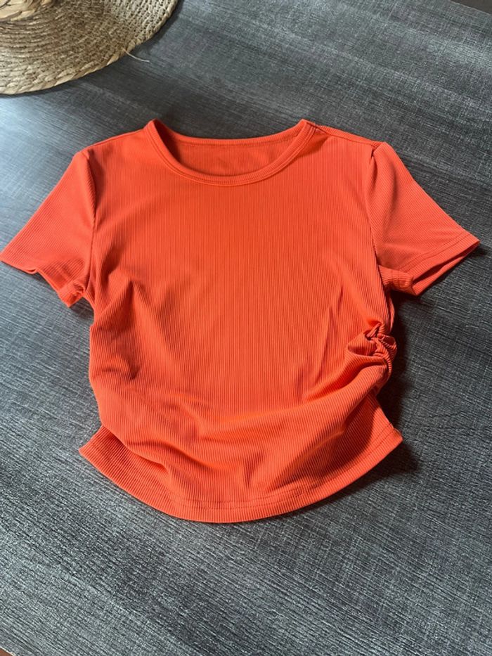 CROP, top Couleur, orange, taille XS - photo numéro 2