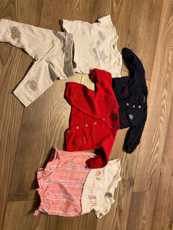 Lot 5 vêtements bébé fille 3 mois (août 24)