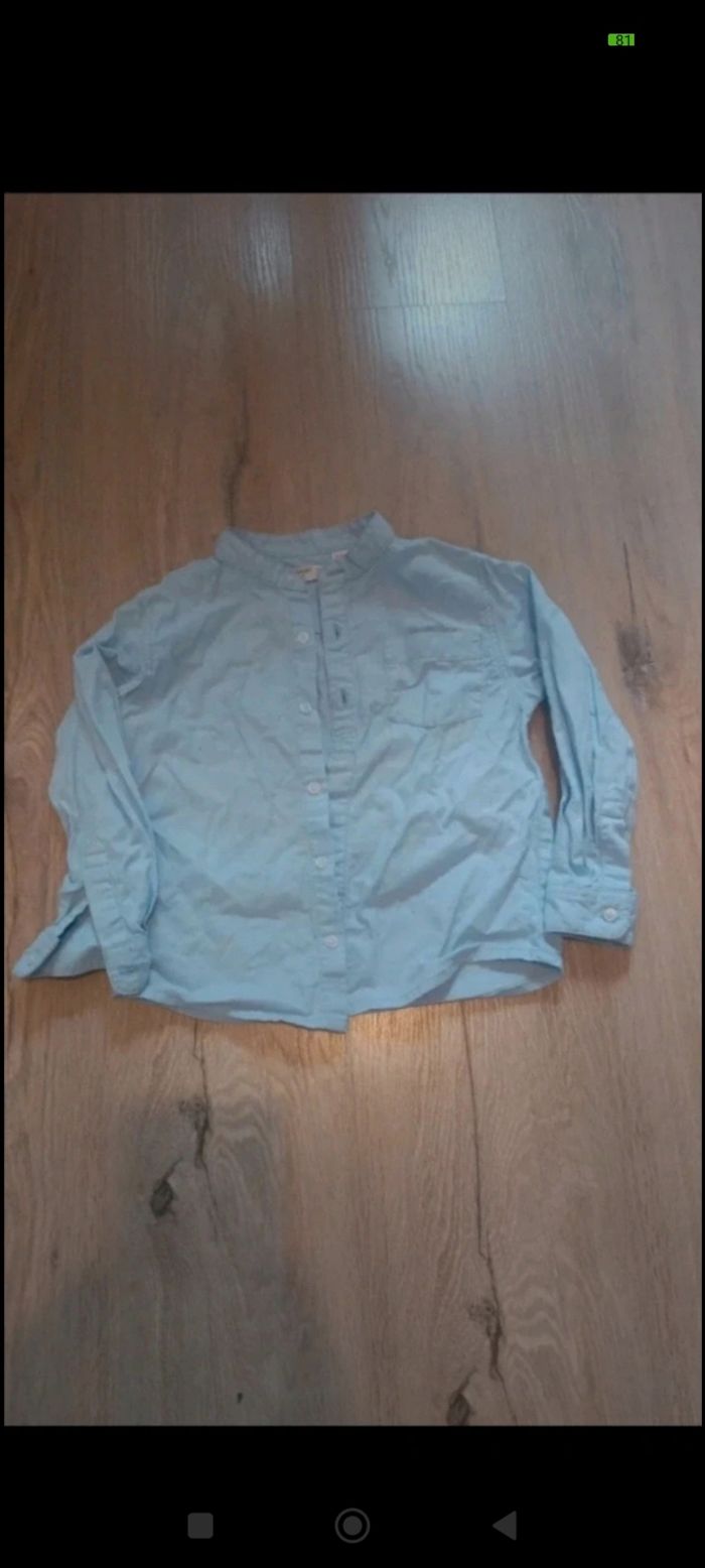 Chemise manche longue col Mao taille 3 / 4 ans