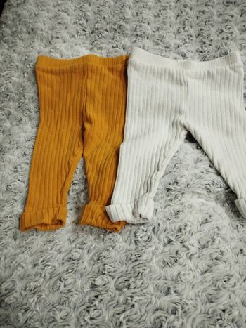 2 pantalons façon legging 12 mois
