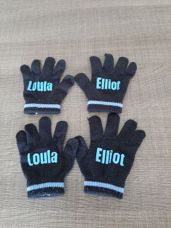 Lot de 2 paires de Gants pour enfant 4/5 ans