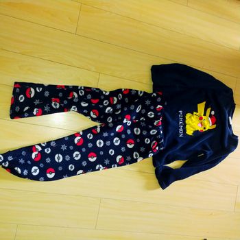 Pyjama 10 ans marine jaune noël pokémon