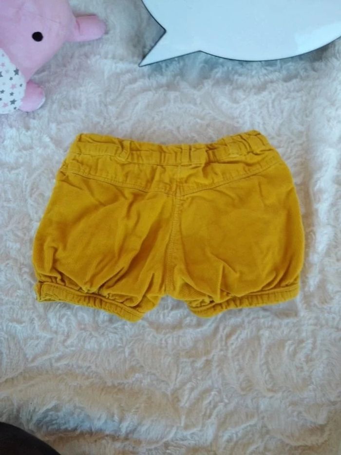 Short Fille 18 mois velours jaune moutarde Orchestra 100% coton - photo numéro 8