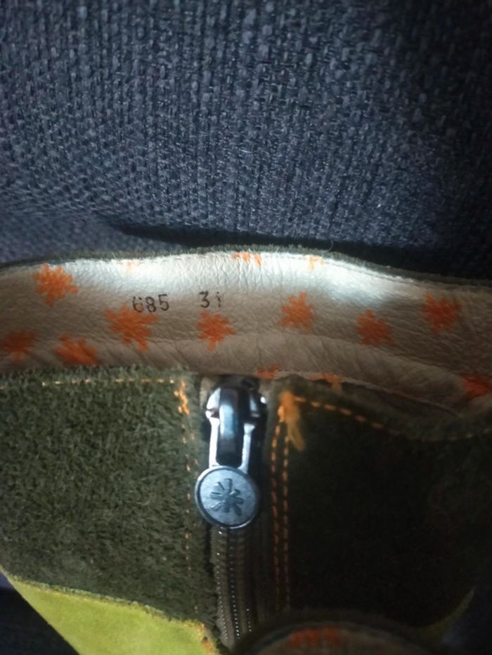Bottes filles T 31 Arte cuir /daim vert - photo numéro 18
