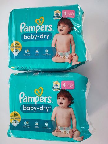 Lot de 2 paquets de couches Pampers