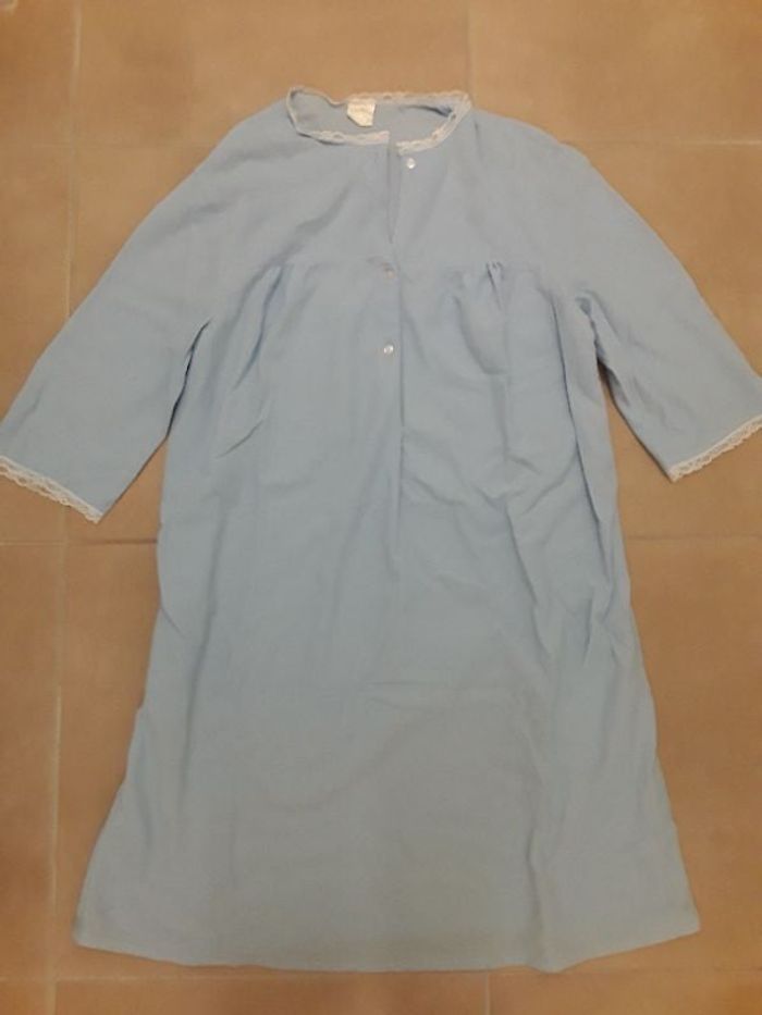 Chemise de nuit bleue femme 48/50 TBE