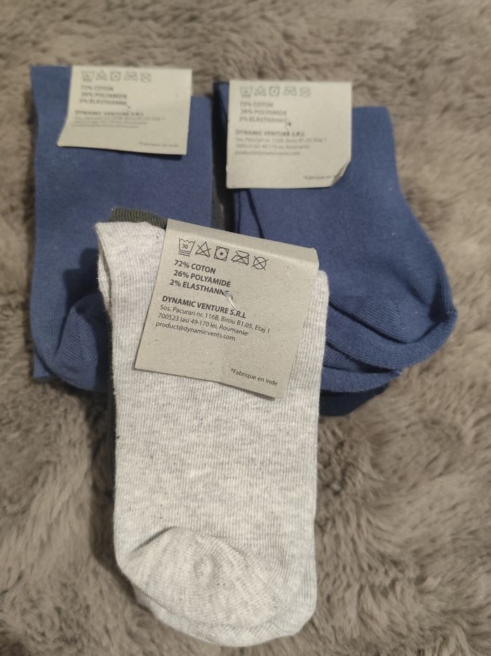 6 paires de chaussettes coton neuves 35-38 - photo numéro 3