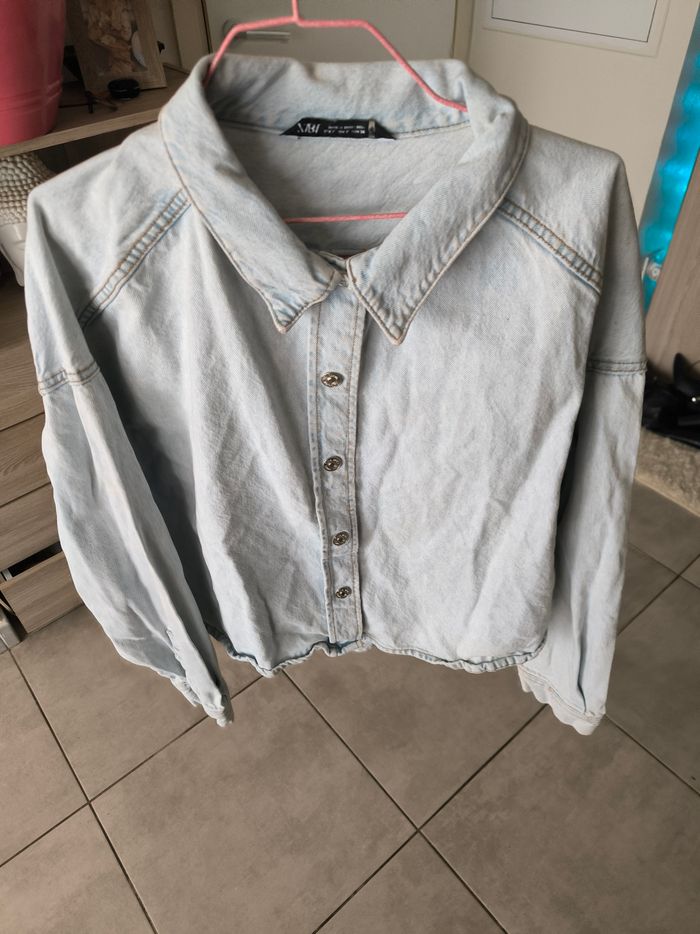 Zara veste femme en jean - photo numéro 3