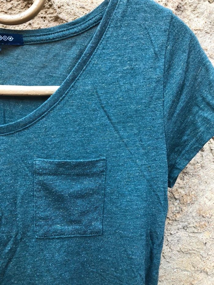 T shirt vert à paillettes - photo numéro 2