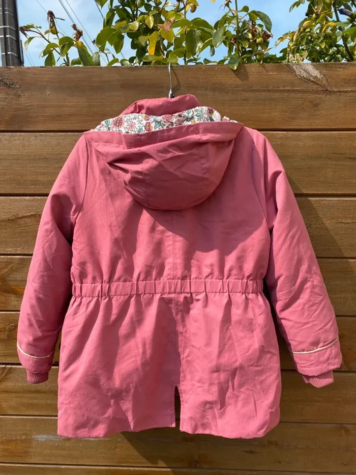 Manteau blouson parka rose fille sergent major 9 ans fleurs - photo numéro 10