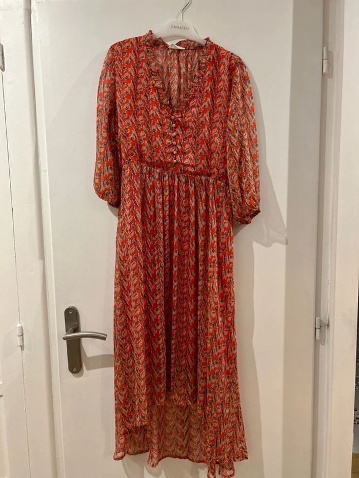 Robe longue manches 3/4