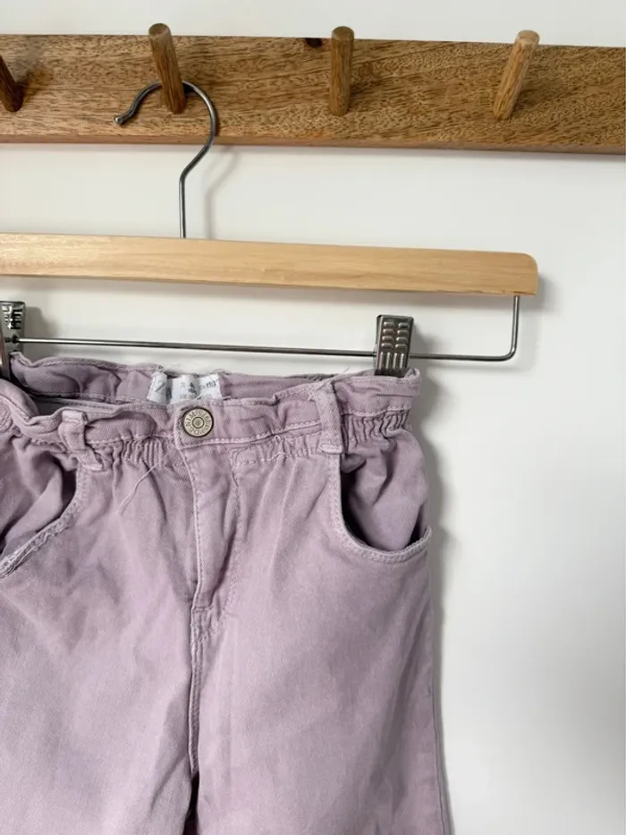 Jean taille haute violet Zara - photo numéro 2