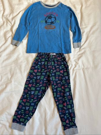 Pyjama Tex bleu marine football