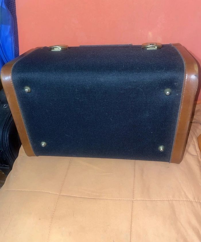 Vanity case Lancel vintage cuir et toile - photo numéro 5