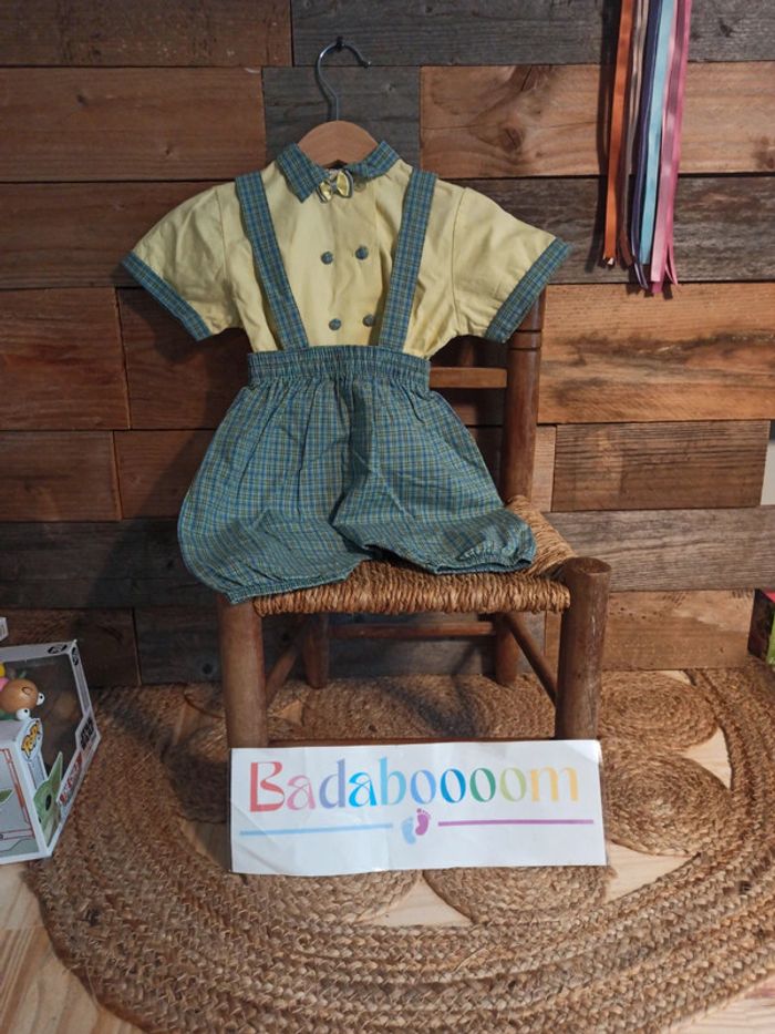 Ensemble vintage 1 ans garçon tbe