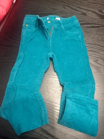 Jean aspect velours bleu