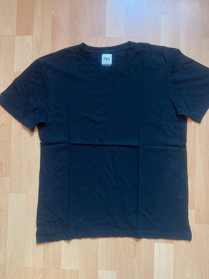 Tee-shirt homme noir Zara taille M - photo numéro 2