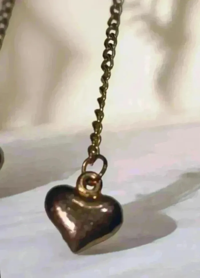 Boucles d’oreilles pendantes dorées - Cœur - photo numéro 2
