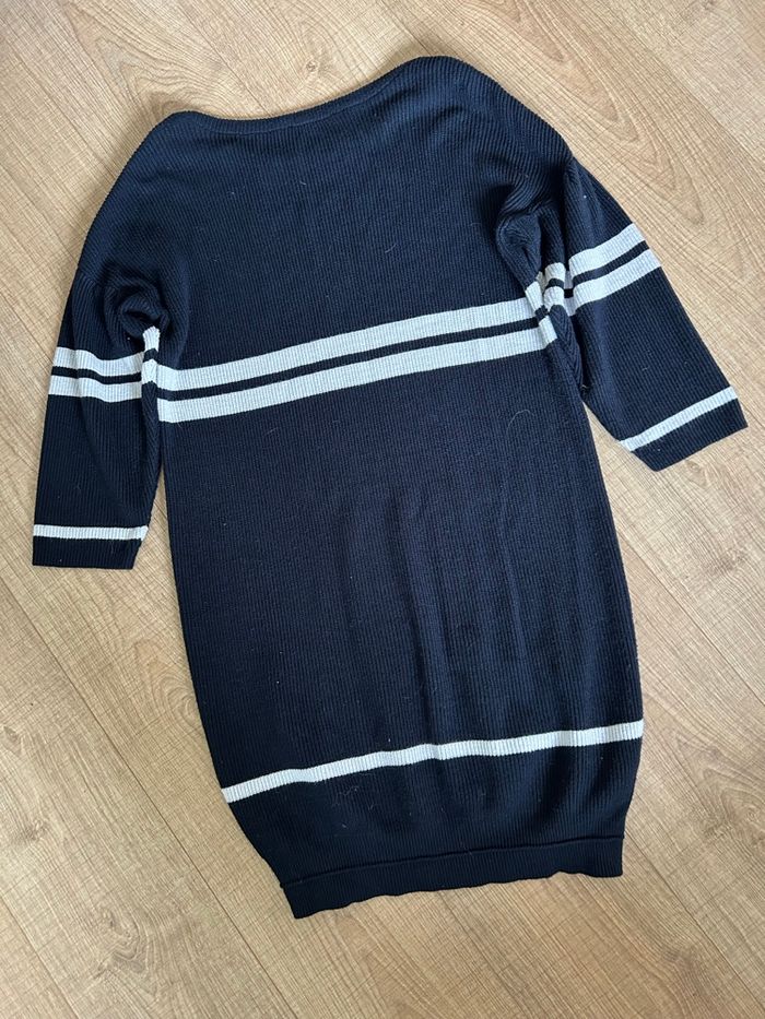 Robe pull bleue marine et blanche Morgan taille S bon état - photo numéro 8