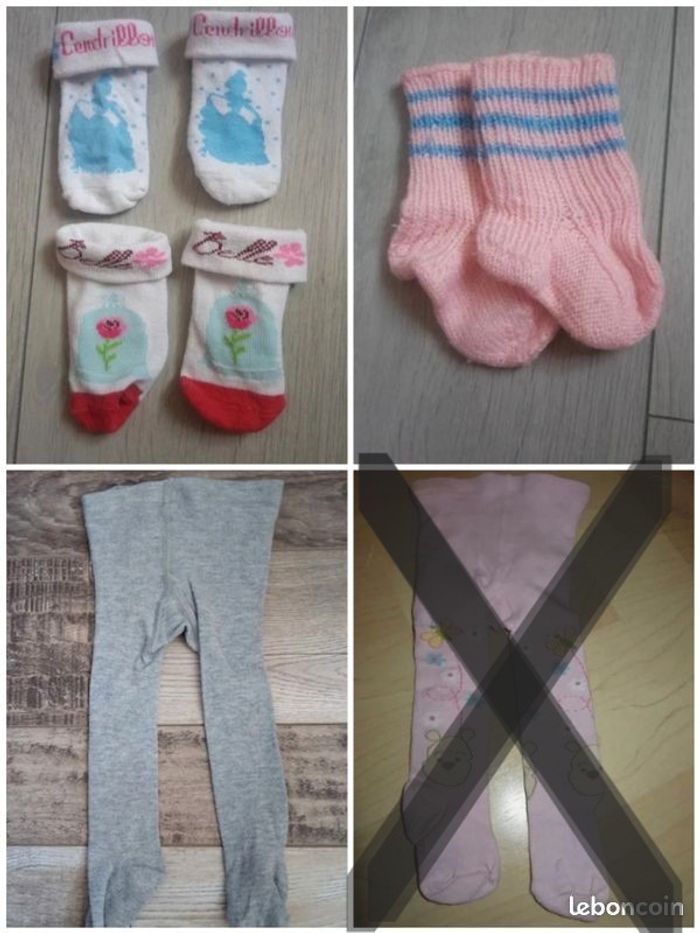 Lot chaussettes et collants fille 0/3 mois