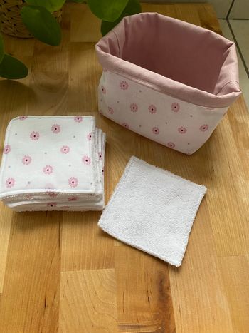 Lingettes lavables + panier