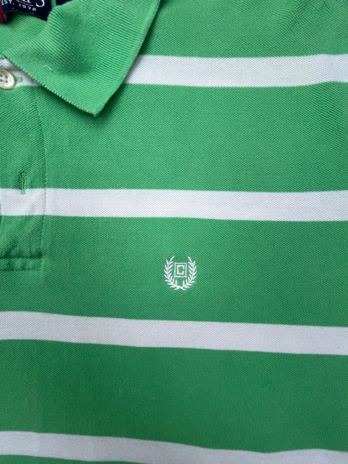 🟢 Polo rayé vert et blanc Chaps taille XXL 🟢 - photo numéro 9