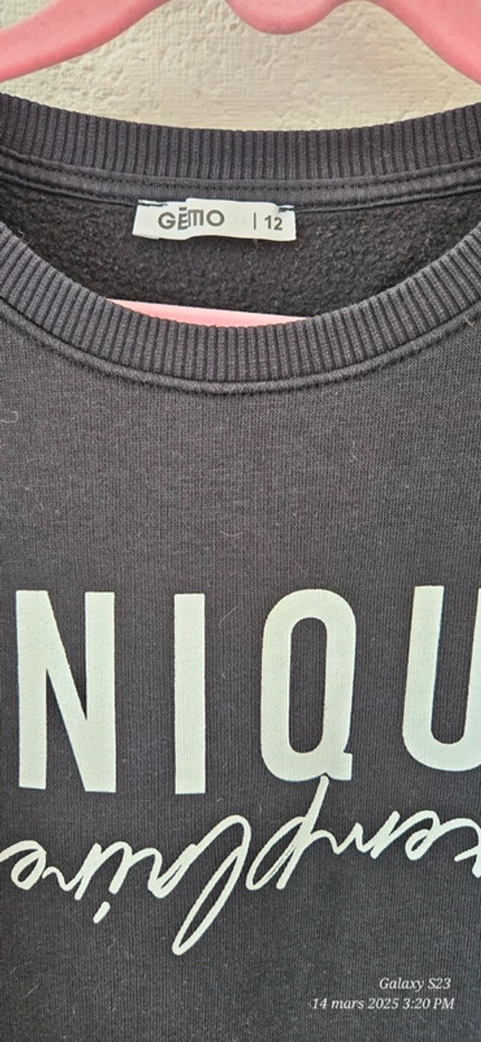 Sweat molletonné "unique" 12A - photo numéro 3