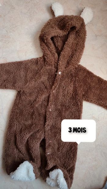Combinaison ourson marron